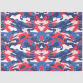 Patriotic Camo Red White Blue USA Freedom Tissuepapier (Voorkant)