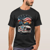 Patriotic Camping And Caravan Adventure USA 1 T-shirt (Voorkant)