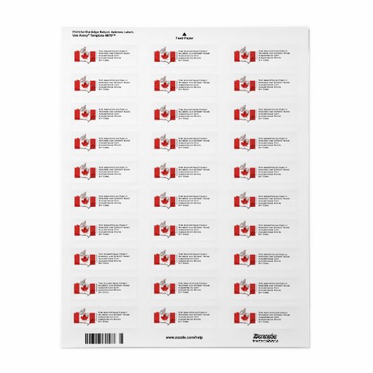 Patriotic | CANADA Flag Etiket (Full Sheet)