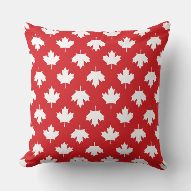 Patriotic Canada Flag Maple Leaf Kussen (Voorkant)