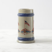 Patriotic Candy Canes kerstaine Bierpul (Center)