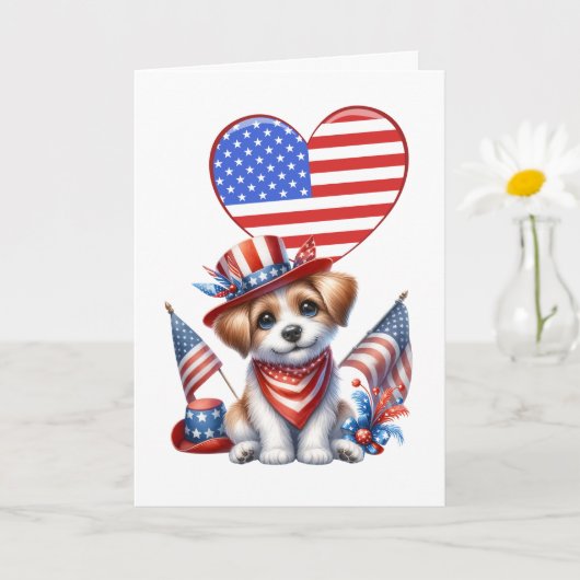 Patriotic Canine Kaart (Kleine Plant)