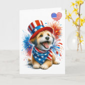 Patriotic Canine Kaart (Gele Bloem)