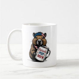 Patriotic Capybara Coffee Mug Koffiemok