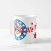 Patriotic Cardigan Welsh Corgi Coffee Mok (Voorkant links)