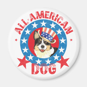 Patriotic Cardigan Welsh Corgi Magnet