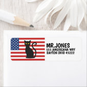 PATRIOTIC CAT-adreslabel voor retourzending Etiket (Insitu)