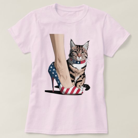 Patriotic Cat Mom T-shirt (Design voorkant)