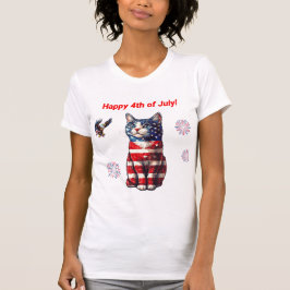 Patriotic Cat T Shirt, American Flag TShirt, Veren T-shirt