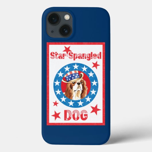 Patriotic Cavalier King Charles Spaniel Case-Mate iPhone Case (Achterkant)
