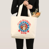 Patriotic Cavalier King Charles Spaniel Grote Tote Bag (Voorkant (product))