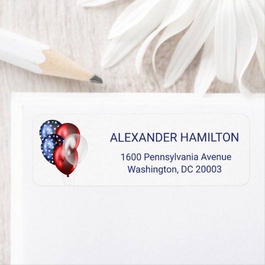 Patriotic Celebration Return Address Etiket (Insitu)