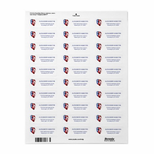 Patriotic Celebration Return Address Etiket (Full Sheet)