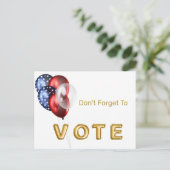 Patriotic Celebration Vote Briefkaart (Staand voorkant)