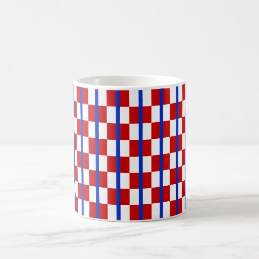 Patriotic Checker Stripe Classic Mug Koffiemok (Center)