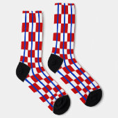 Patriotic Checker Stripe Crew Socks Sokken (Rechts)
