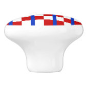 Patriotic Checkerboard Ceramic Knob Keramische Knop (Zijkant)