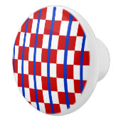 Patriotic Checkerboard Ceramic Knob Keramische Knop (Rechts)