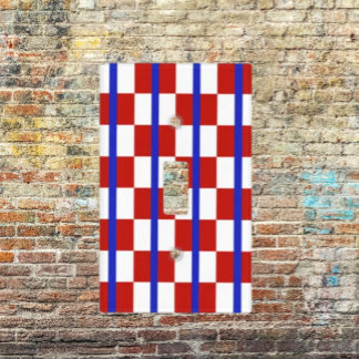 Patriotic Checkerboard Light Switch Cover