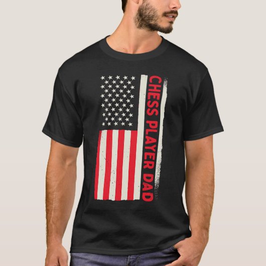 Patriotic Checkmate Chessman Gambit Chess Player D T-shirt (Voorkant)