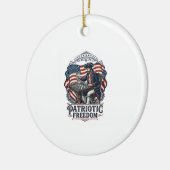 Patriotic Chess Player Vector Graphic Tee Keramisch Ornament (Links)