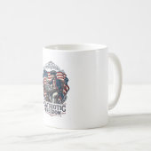 Patriotic Chess Player Vector Graphic Tee Koffiemok (Voorkant rechts)