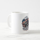 Patriotic Chess Player Vector Graphic Tee Koffiemok (Voorkant links)