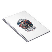 Patriotic Chess Player Vector Graphic Tee Notitieboek (Rechterzijde)