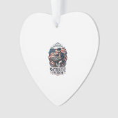 Patriotic Chess Player Vector Graphic Tee Ornament (voorkant)