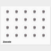 Patriotic Chess Player Vector Graphic Tee Ronde Sticker (Vel)