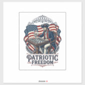Patriotic Chess Player Vector Graphic Tee Sticker (Vel)
