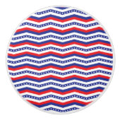 Patriotic Chevron Keramische Knop (Voorkant)