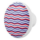 Patriotic Chevron Keramische Knop (Rechts)