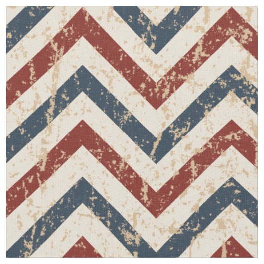 Patriotic Chevron Pattern Stof (Close Up)