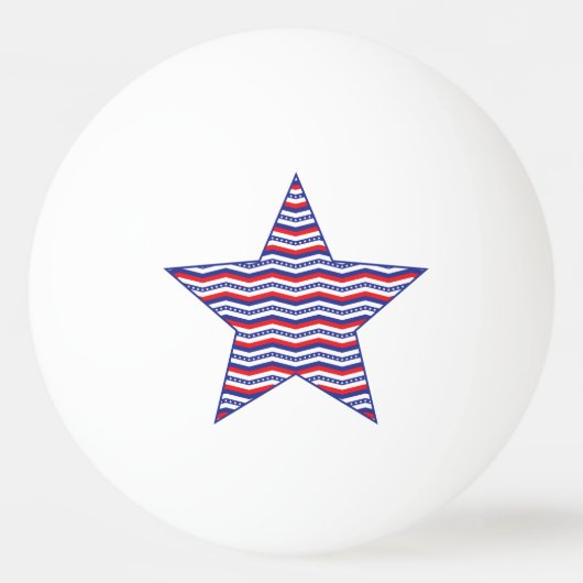Patriotic Chevron Star Pingpongbal (Voorkant)