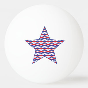 Patriotic Chevron Star Pingpongbal