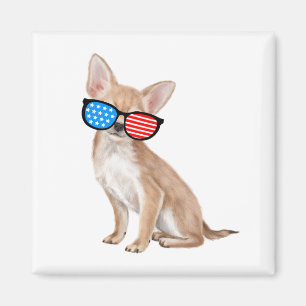 Patriotic Chihuahua Magneet
