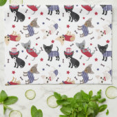 Patriotic Chihuahua Pattern Theedoek (Gevouwen)