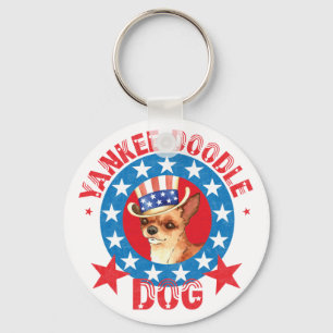 Patriotic Chihuahua Sleutelhanger