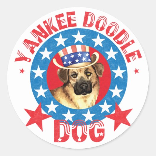 Patriotic Chinook Ronde Sticker (Voorkant)