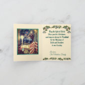 Patriotic Christian American Christmas Kaart (Binnen)