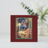 Patriotic Christian American Christmas Kaart (Staand voorkant)