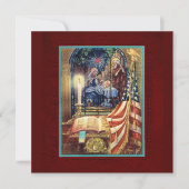 Patriotic Christian American Christmas Kaart (Voorkant)