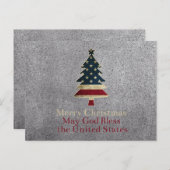 Patriotic Christmas Feestdagenkaart (Voorkant / Achterkant)