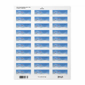 Patriotic Christmas Snowman - Retourlabel Etiket (Full Sheet)