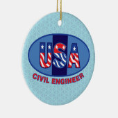 Patriotic Civil Engineer Keramisch Ornament (Rechts)