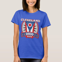 Patriotic Cleveland Ohio T-shirt voor dames