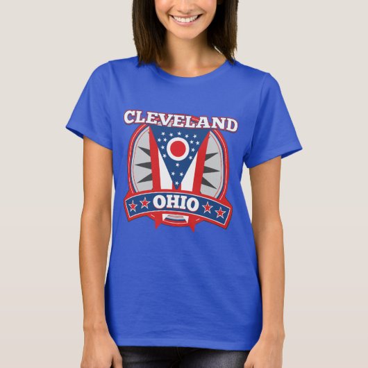 Patriotic Cleveland Ohio T-shirt voor dames (Voorkant)