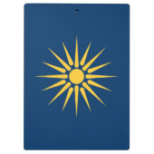 Patriotic Clipboard with flag of Macedonia, Greece Klembord (Achterkant)