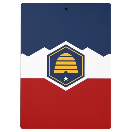 Patriotic Clipboard with flag of Utah, USA Klembord (Achterkant)